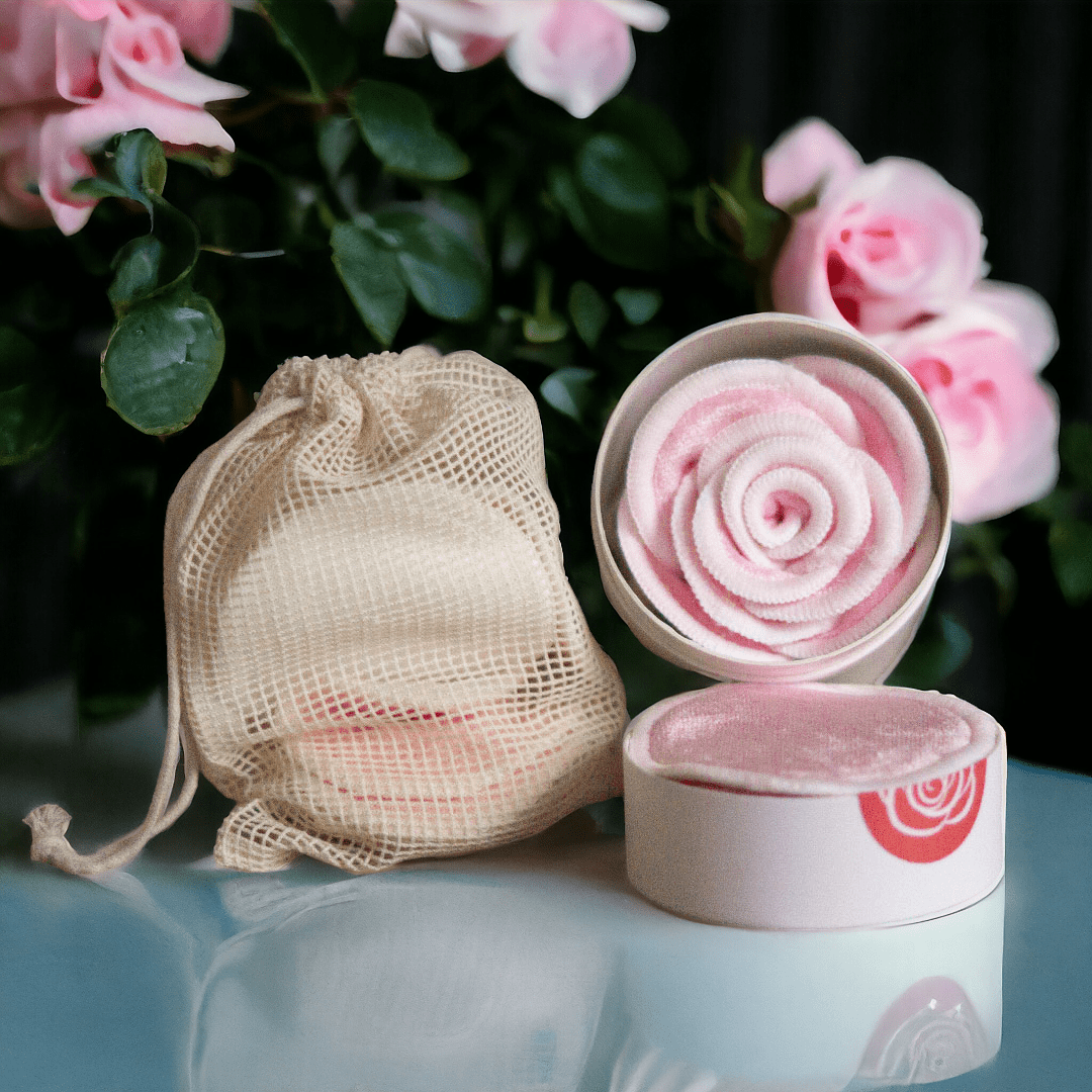 Salle de bain zéro déchet - Des lingettes démaquillantes réutilisables pour un démaquillage écologique.