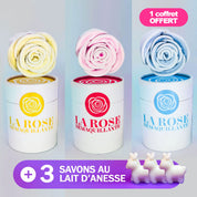 3 coffrets cadeaux - 36 lingettes démaquillantes lavables + 3 savons au lait d'ânesse BIO