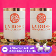 2 coffrets cadeaux Noël - 24 lingettes démaquillantes lavables XXL Rouges + 2 savons au lait d'ânesse BIO OFFERTS