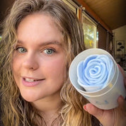 La Rose de la Paix - 12 lingettes bleues démaquillantes 8cm