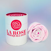 Lingettes démaquillantes lavables roses pliées en forme de rose