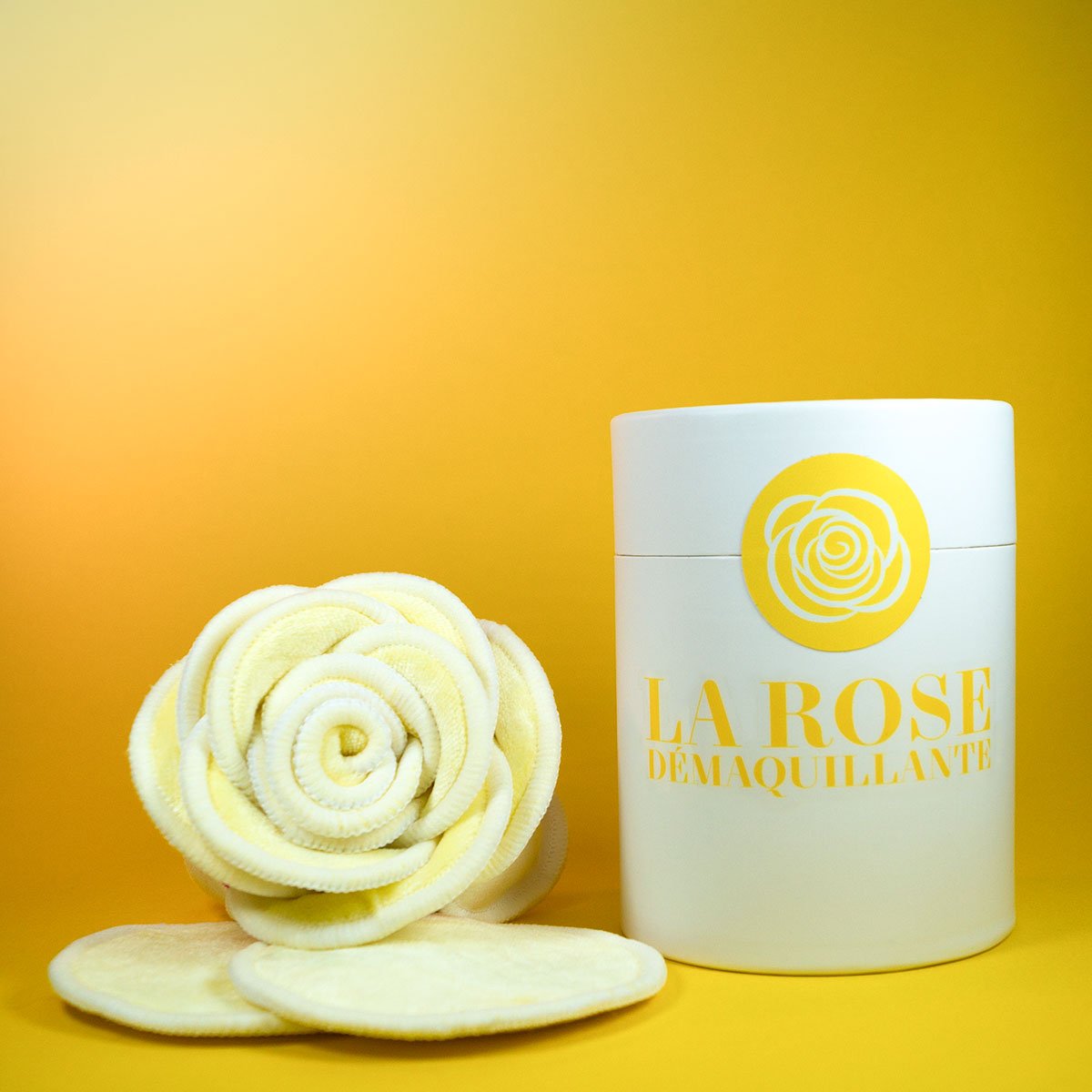 La Rose de la Gloire - 12 lingettes jaunes démaquillantes 8cm